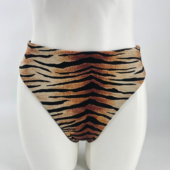 Cherina Beachwear George Tiger Print Swim Bikini Bottom Large $80 - Picture 6 of 6